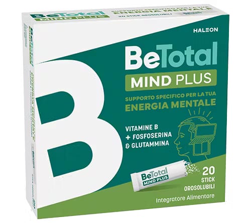 Integratore Be-Total Mind PLUS per la stanchezza mentale, 20 bustine