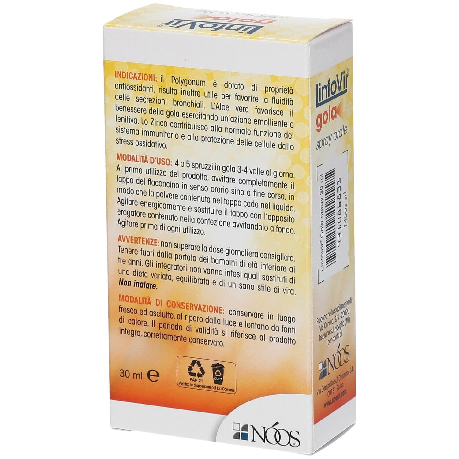 LINFOVIR GOLA SOLUZIONE ISOTONICA SPRAY 30 ML