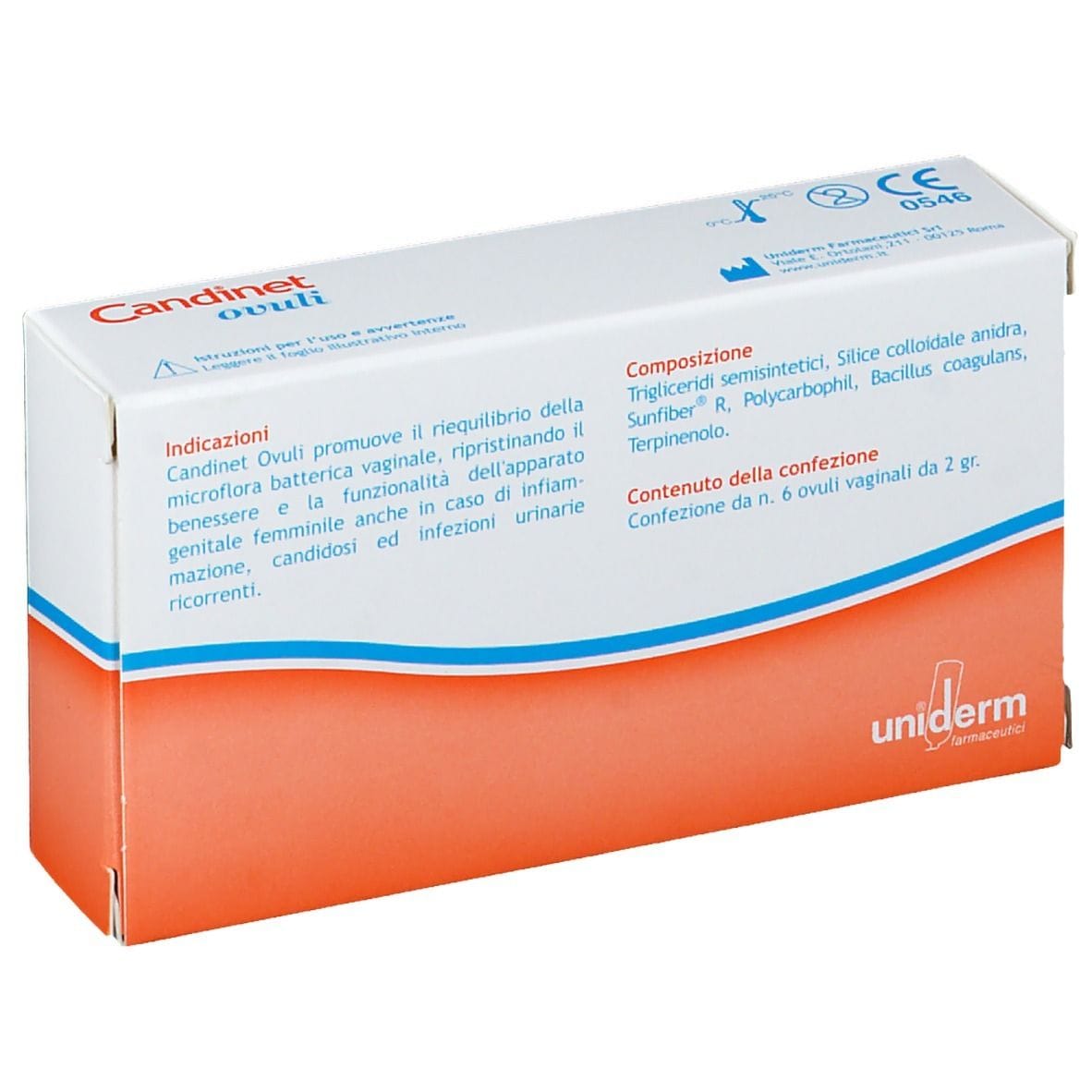Ovuli Vaginali Candinet PLUS con Probiotici, 6 pezzi