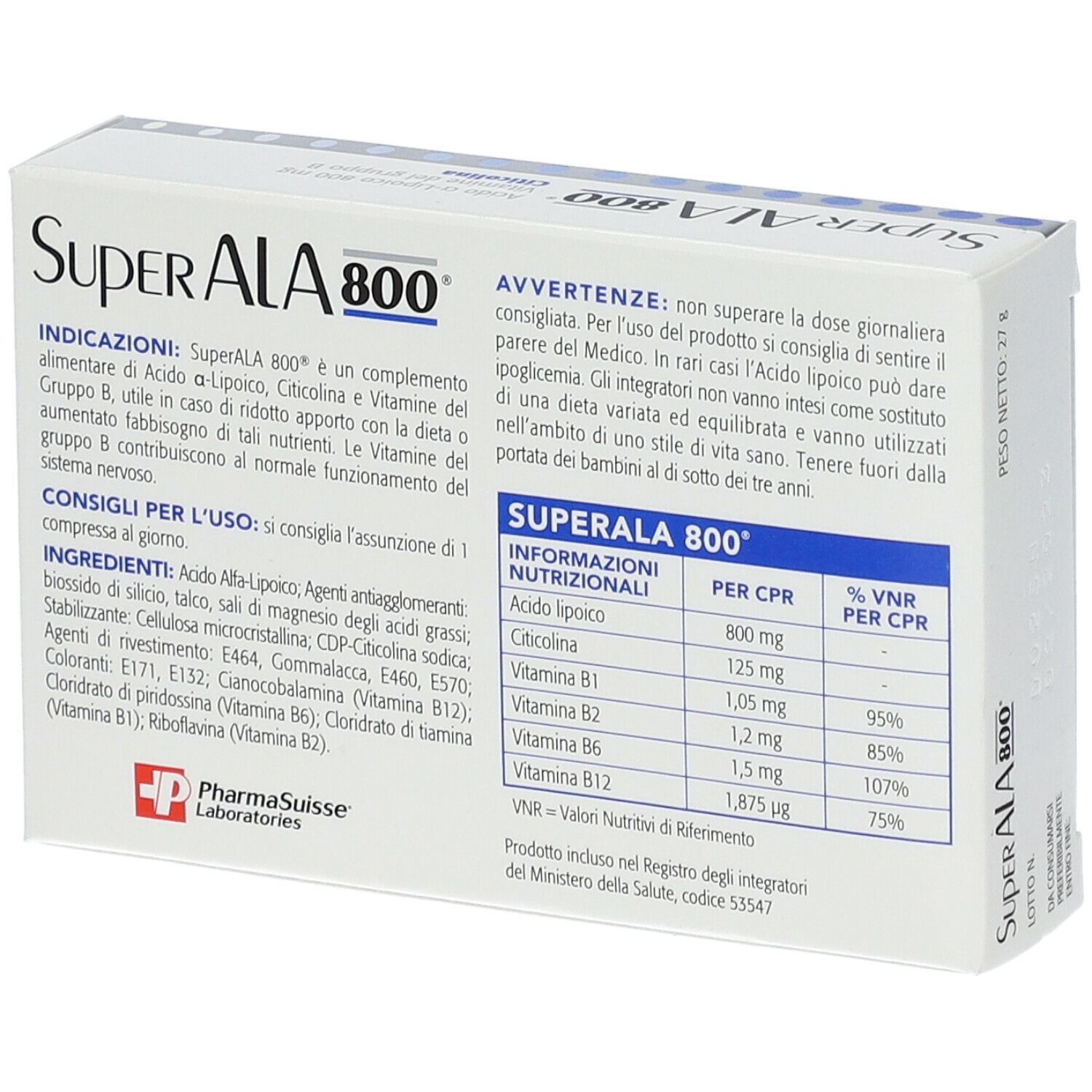 SUPERALA 800 20 COMPRESSE