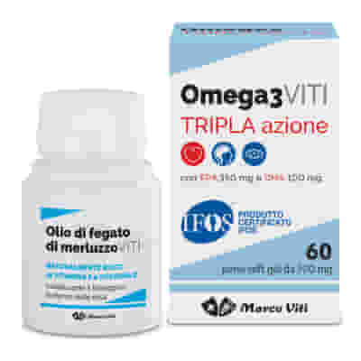 Integratore Omega3 Marco Viti Tripla Azione, 60 perle