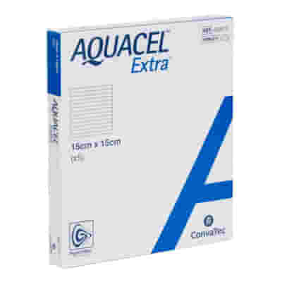 MEDICAZIONE IN TECNOLOGIA HYDROFIBER IN CARBOSSIMETILCELLULOSA SODICA E CELLULOSA RIGENERATA AQUACEL EXTRA 15X15 CM 5 PEZZI