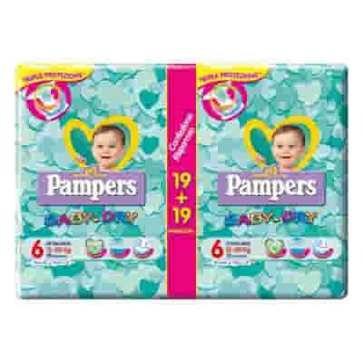 PAMPERS BABY DRY EXTRA LARGE 38 PEZZI