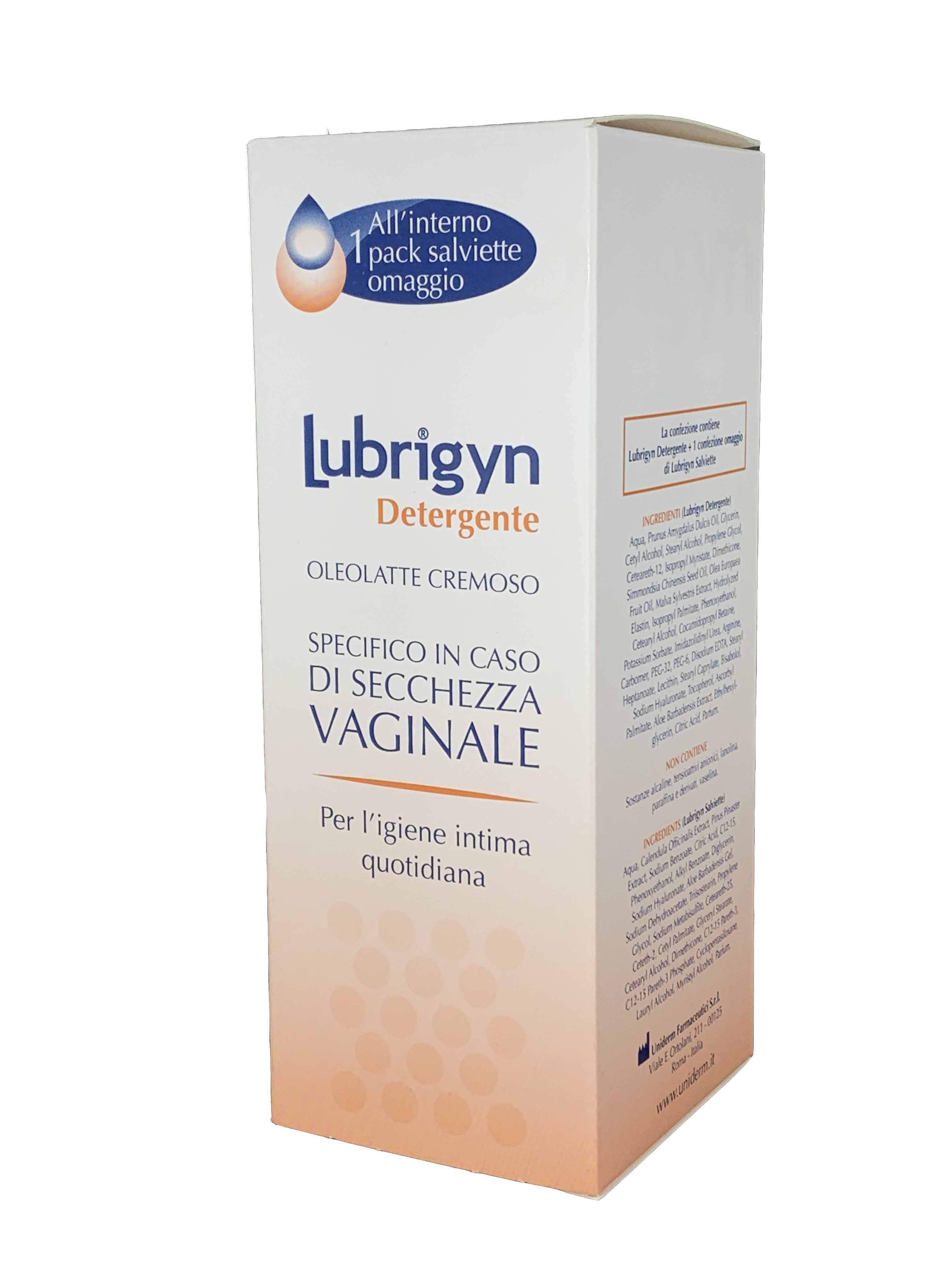 Lubrigyn Cofanetto Detergente 200 Ml + 15 Salviettine