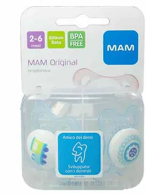 MAM ORIGINAL SUCCHIETTO 2-6 MESI SILICONE CONFEZIONE SINGOLA MAM ORIGINAL SUCCHIETTO 2-6 MESI SILICONE CONFEZIONE SINGOLA