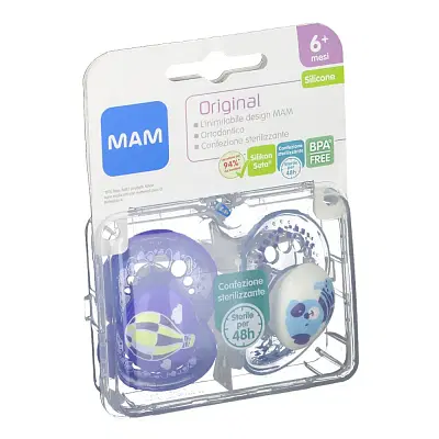 MAM ORIGINAL SUCCHIETTO 6+ SILICONE CONFEZIONE DOPPIA MAM ORIGINAL SUCCHIETTO 6+ SILICONE CONFEZIONE DOPPIA