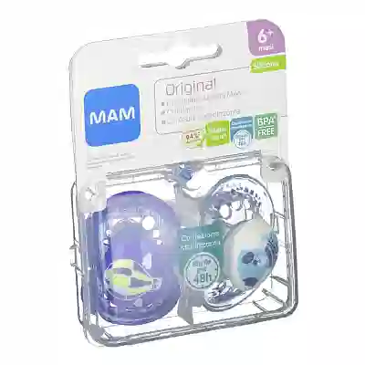 MAM ORIGINAL SUCCHIETTO 6+ SILICONE CONFEZIONE DOPPIA