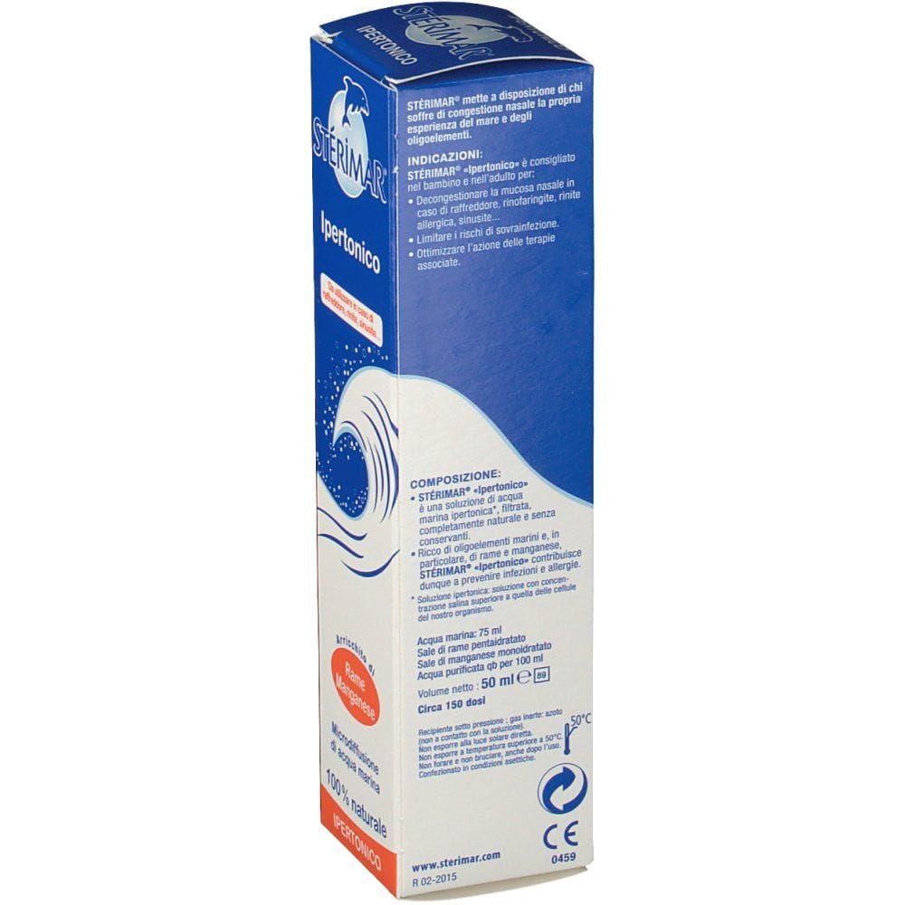 STERIMAR IPERTONICO NASO CHIUSO RAME E MANGANESE SPRAY 50 ML