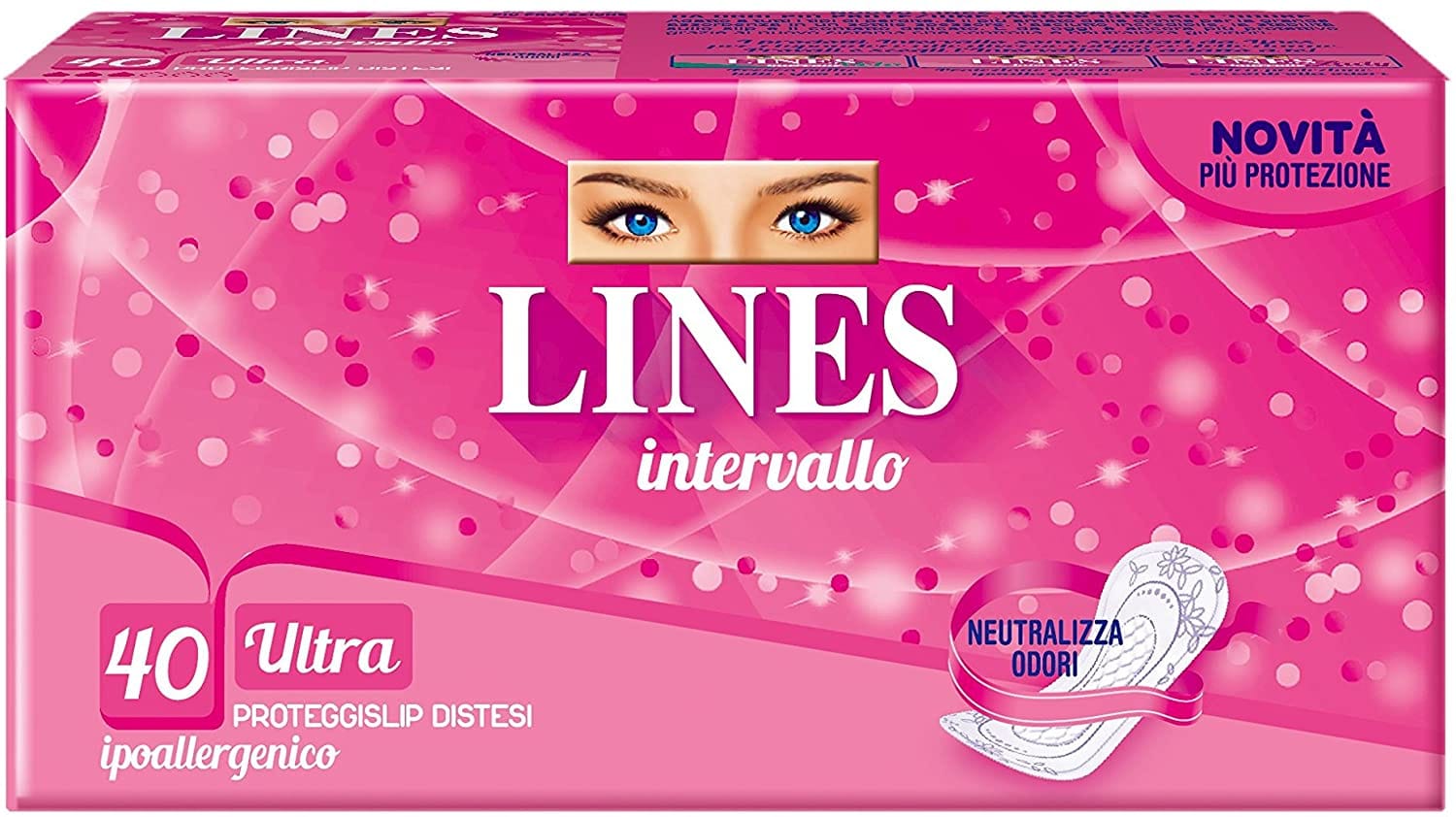 Salvaslip Lines Intervallo Sensitive ipoallergenici, 40 pz