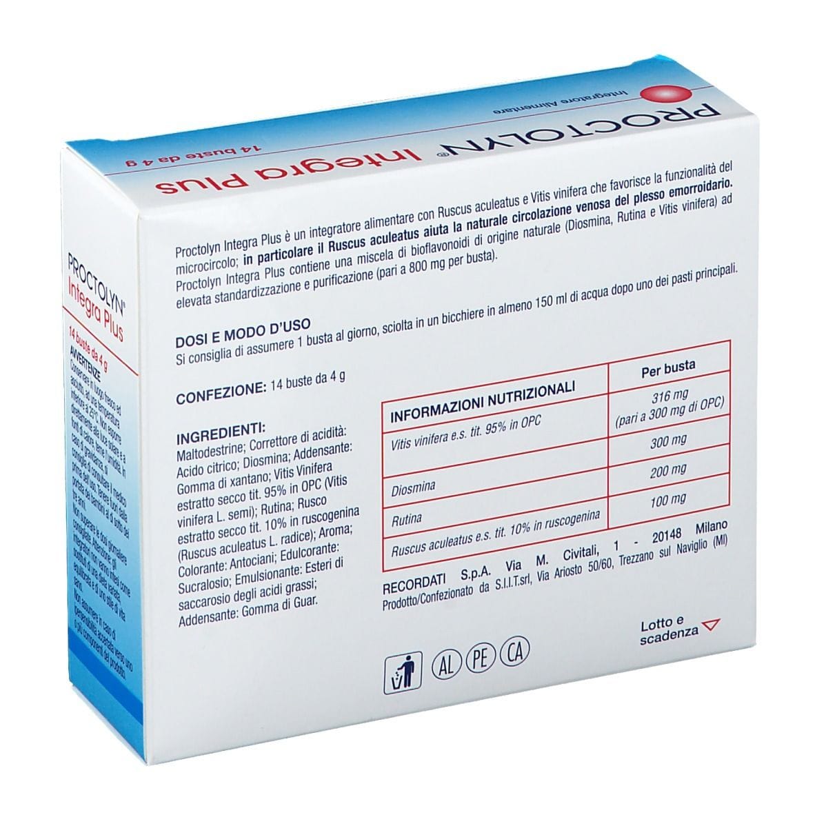 PROCTOLYN INTEGRA PLUS 14 BUSTE