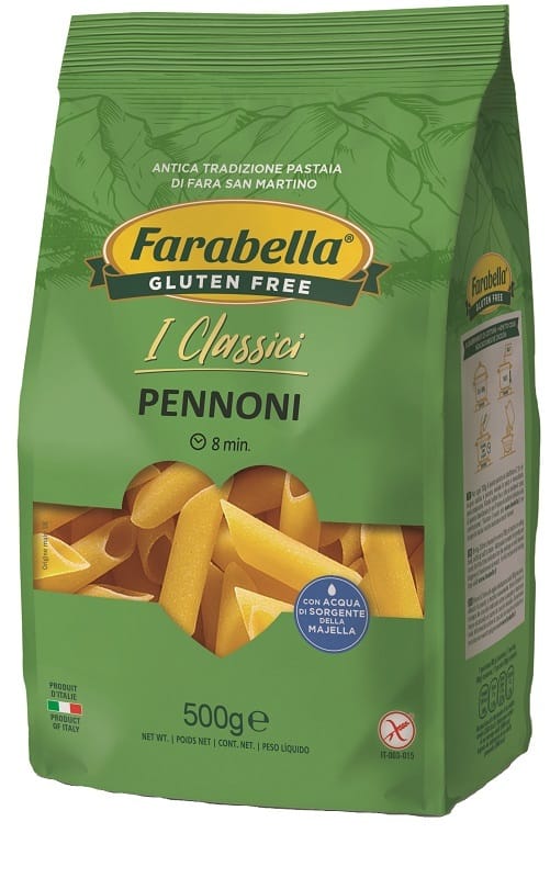 Pasta senza glutine Farabella Pennoni con mais e riso, 500g