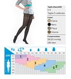 KAMILA COMFORT 140 DENARI COLLANT MAGLIA RETE NERO 4 18/20 MMHG