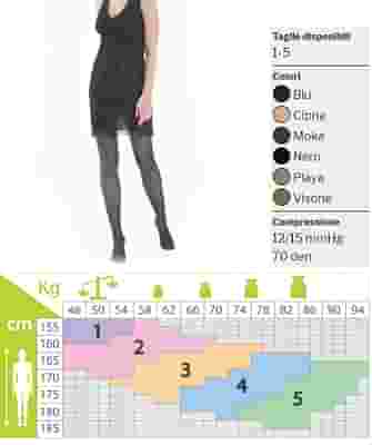 KAMILA COLLANT MAGLIA RETE FASHION 70 DENARI PLAYA 2 12/15 MMHG