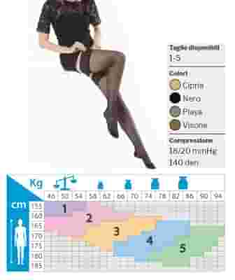 KAMILA AUTOREGGENTE UP 140 DENARI MAGLIA RETE NERO 5