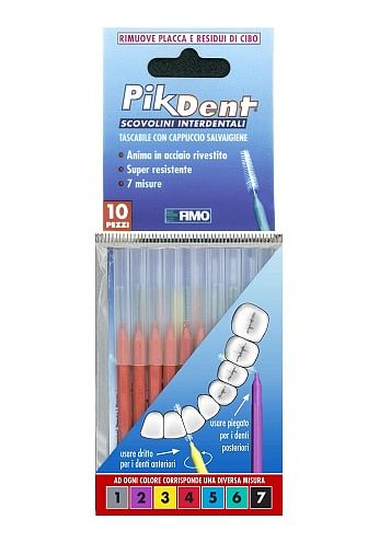 Pikdent Stuzzicolino 4 Rosso 10 Pezzi