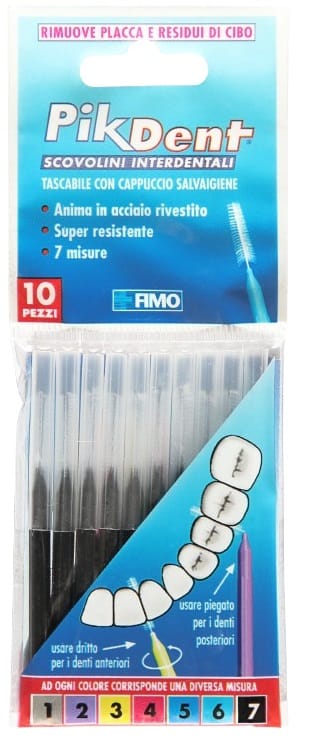 Scovolini interdentali PikDent misura 7 nero, 10 pezzi