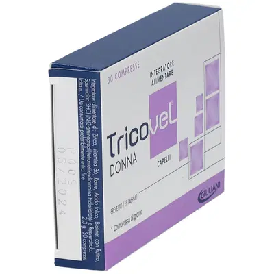 TRICOVEL DONNA INTEGRATORE ALIMENTARE CON NUTRIENTI SPECIFICI PER CAPELLI 30 COMPRESSE TRICOVEL DONNA INTEGRATORE ALIMENTARE CON NUTRIENTI SPECIFICI PER CAPELLI 30 COMPRESSE