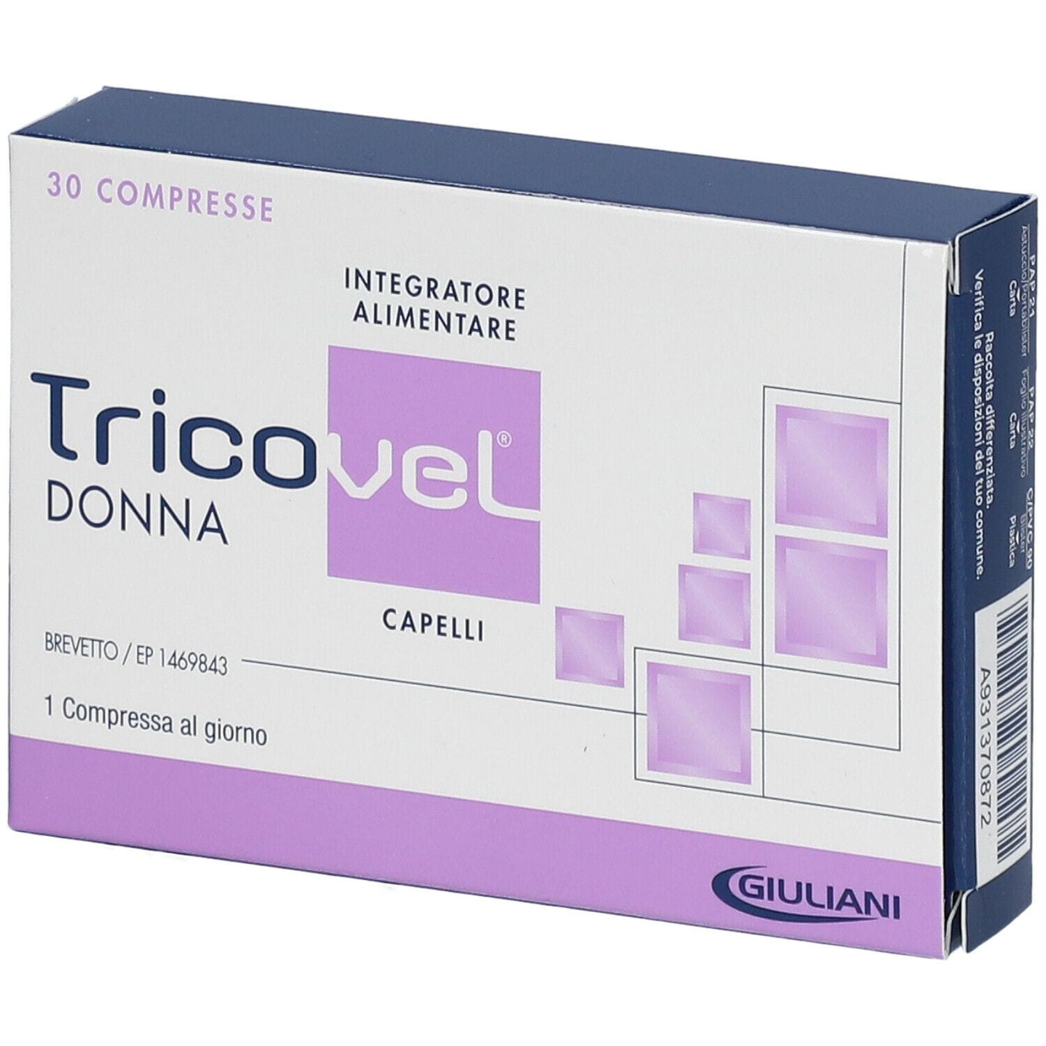 TRICOVEL DONNA INTEGRATORE ALIMENTARE CON NUTRIENTI SPECIFICI PER CAPELLI 30 COMPRESSE