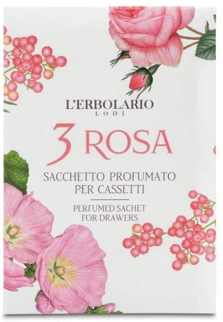 Sacchetto profumato per cassetti 3 Rosa, fragranza floreale