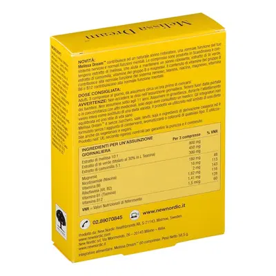 MELISSA DREAM 60 COMPRESSE MELISSA DREAM 60 COMPRESSE