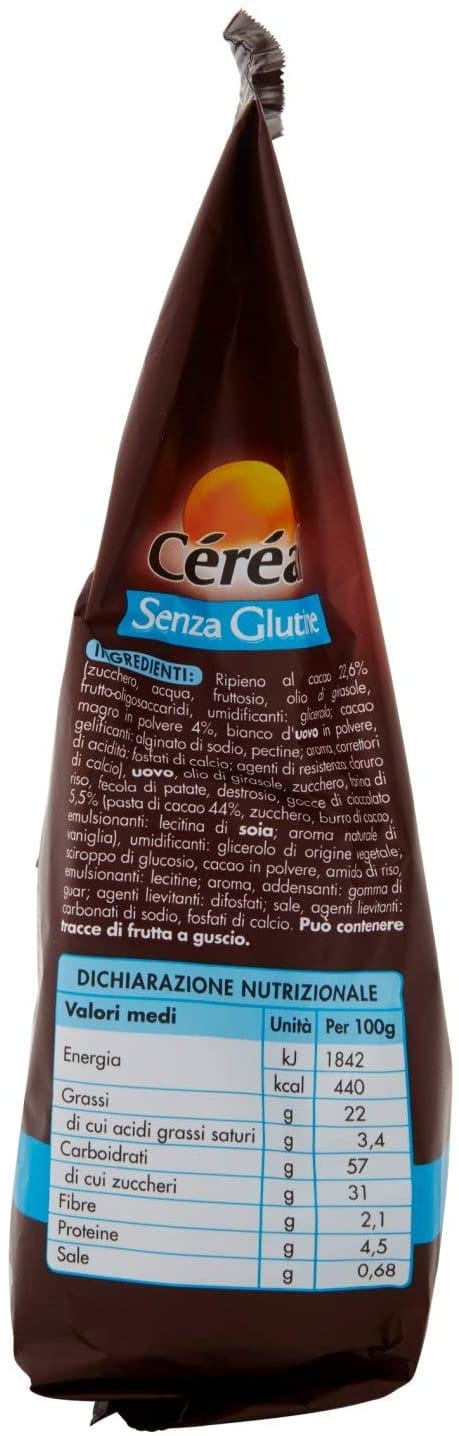 Merendine senza glutine Cereal Madeleine Noire 200g