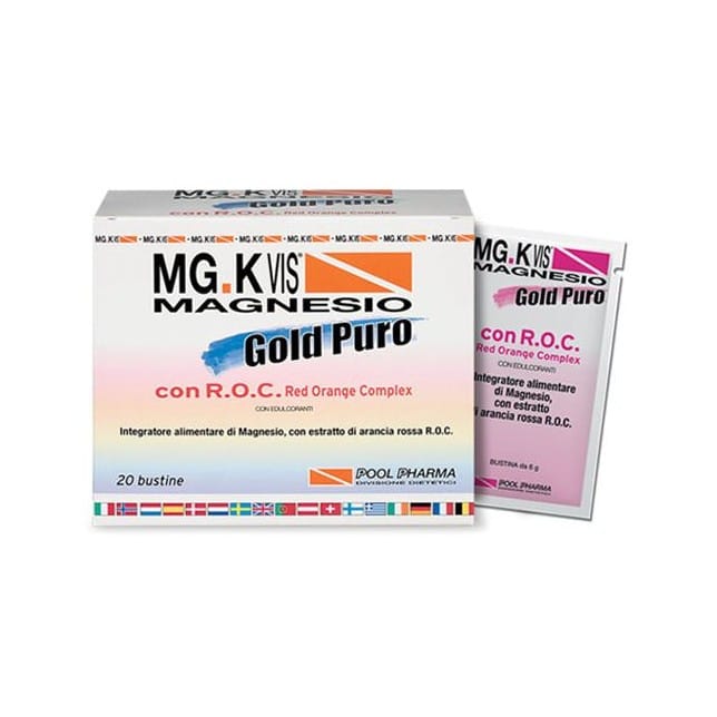 Integratore MGK VIS Magnesio Gold Puro, 20 buste