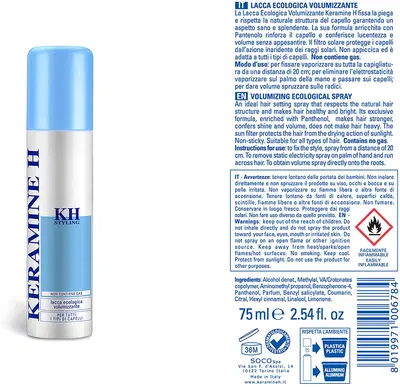 KERAMINE H LACCA ECOLOGICA VOLUMIZZANTE 75 ML KERAMINE H LACCA ECOLOGICA VOLUMIZZANTE 75 ML