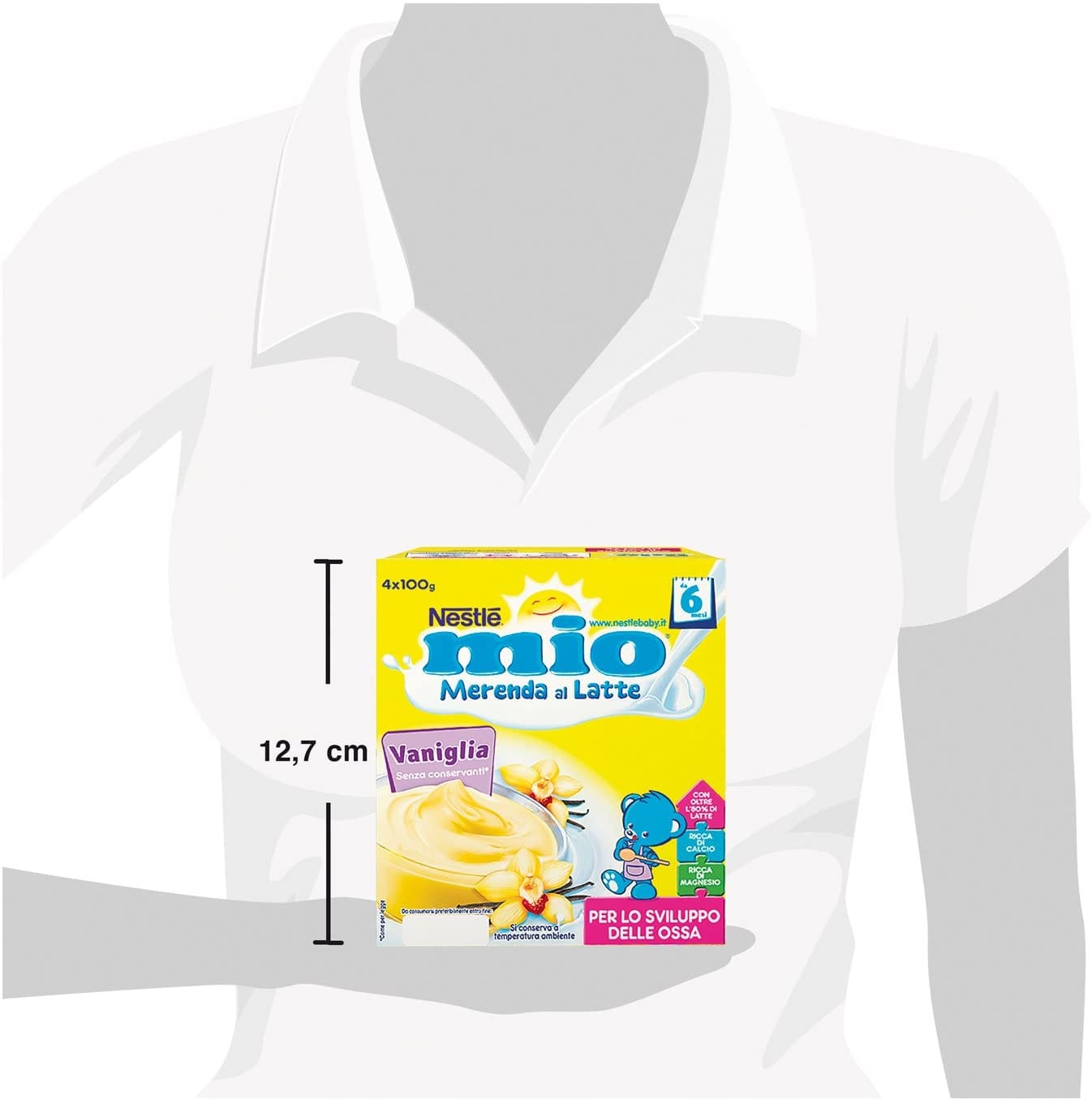 Nestlé Mio Merenda al Latte con Vaniglia, 4x100g