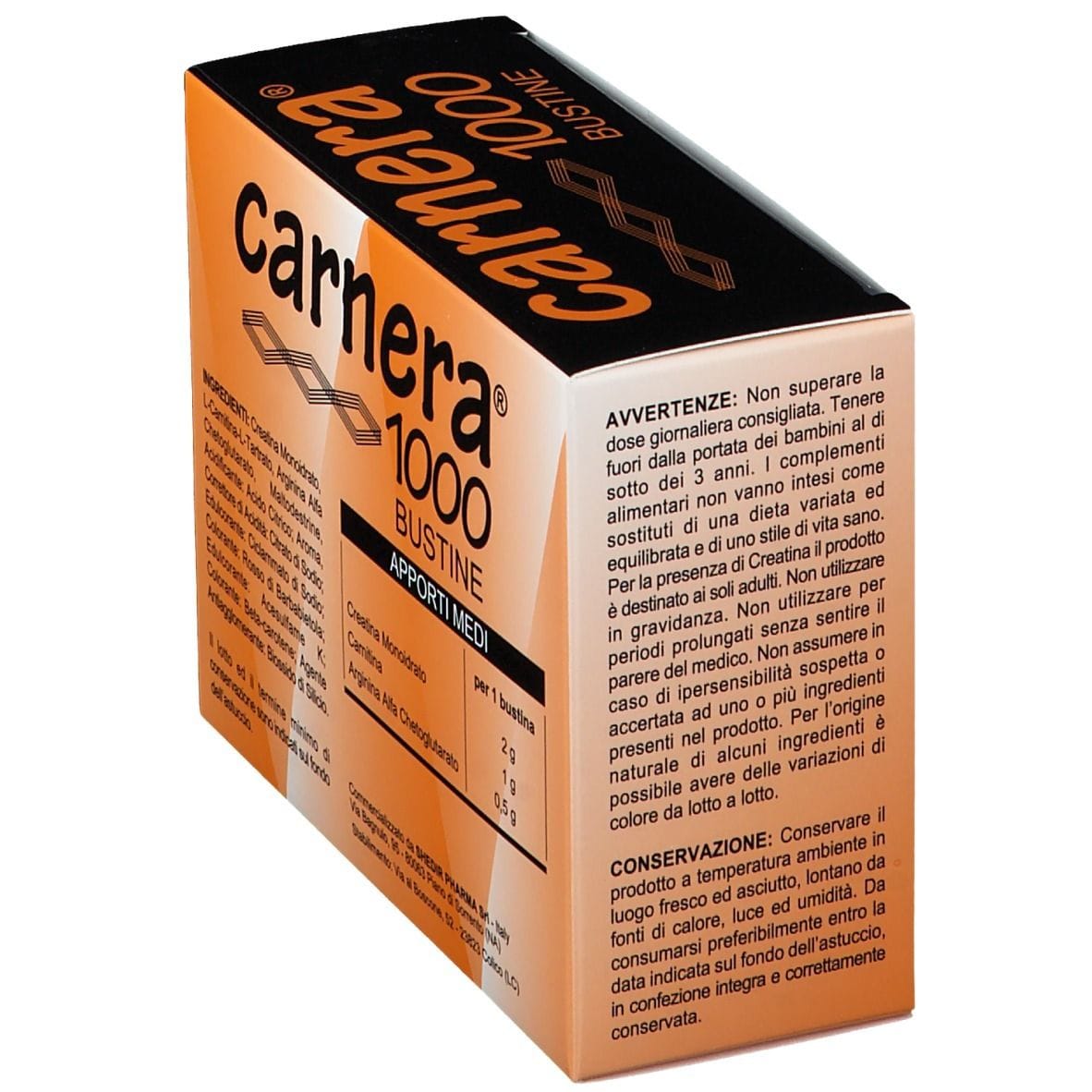 Integratore Carnera 1000 di sali minerali, 18 bustine