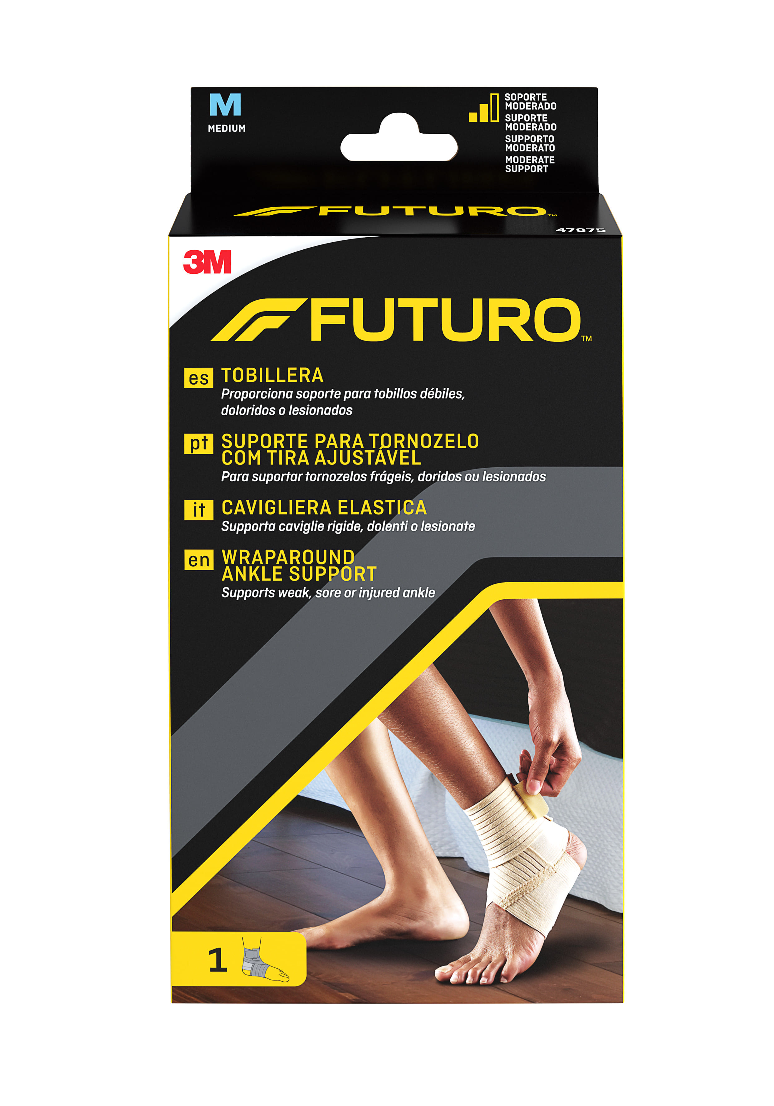 Cavigliera elastica Futuro Medium per supporto caviglia, taglia M