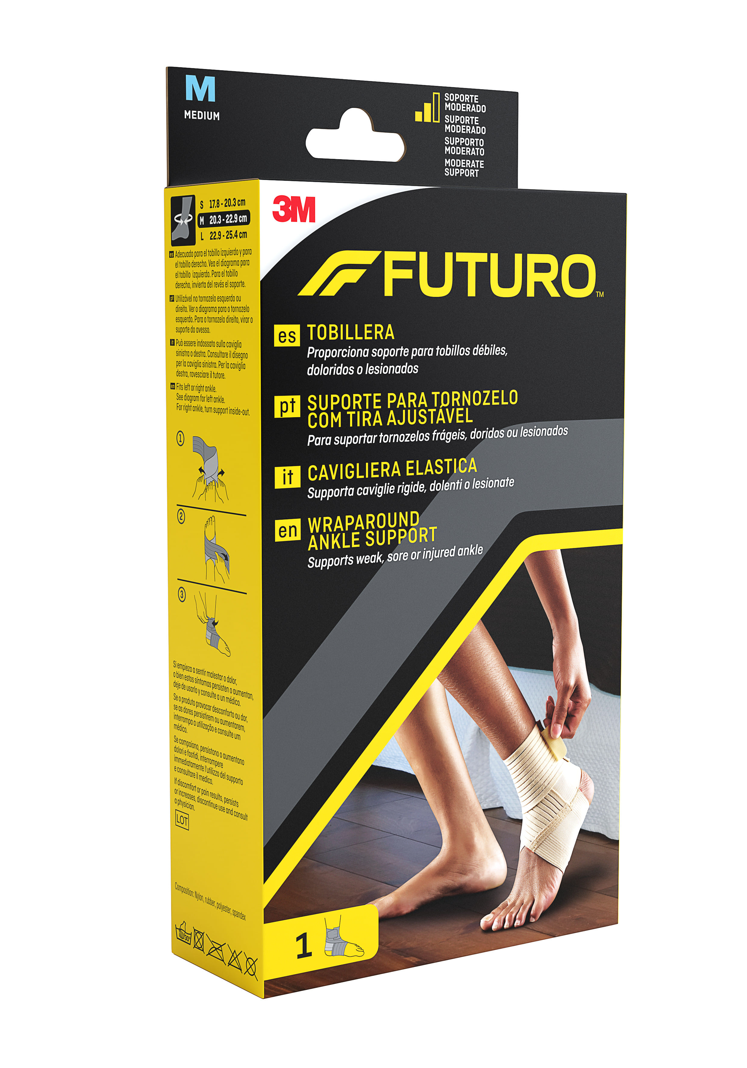 Cavigliera elastica Futuro Medium per supporto caviglia, taglia M