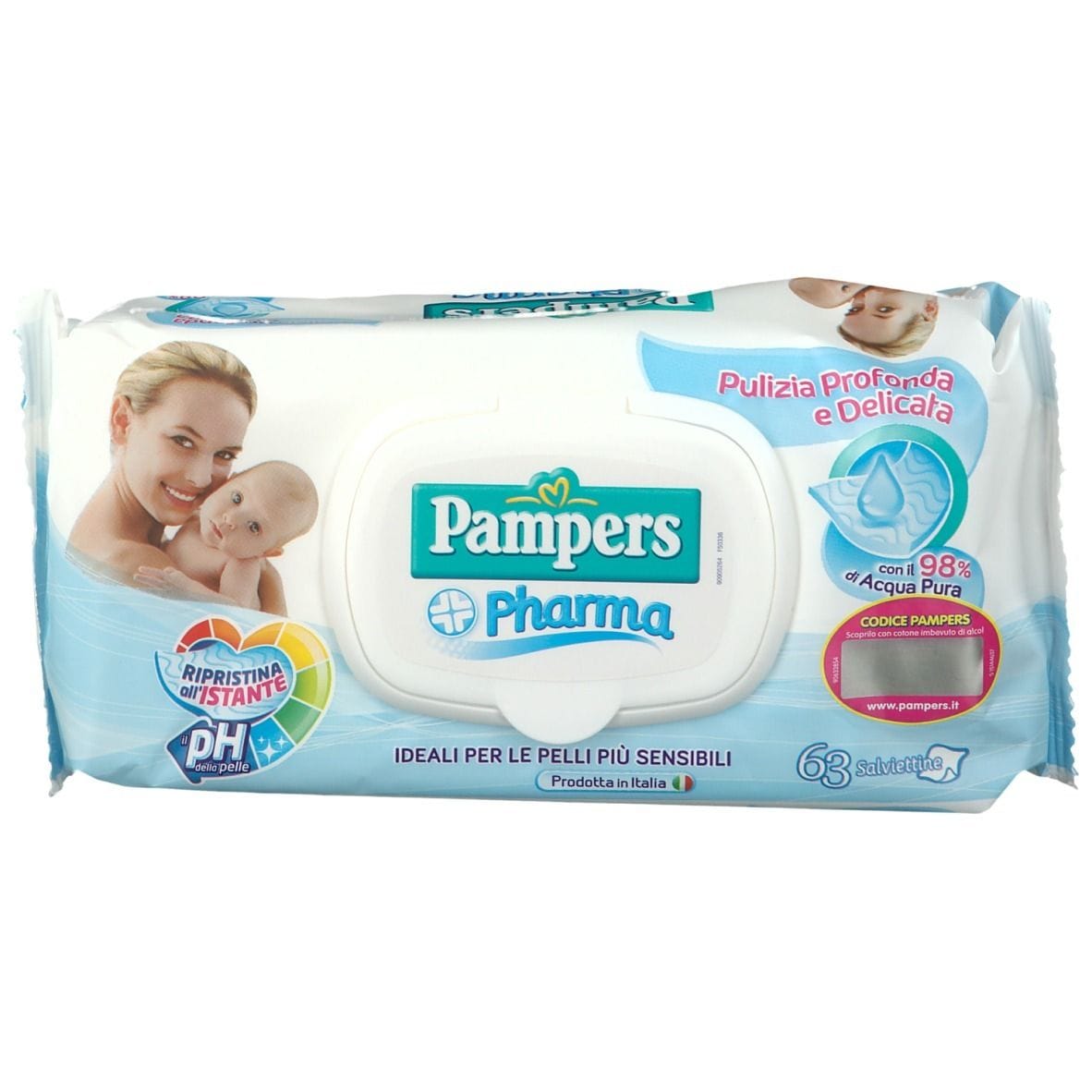 Salviette Pampers Pharma per pelli sensibili, 63 pezzi