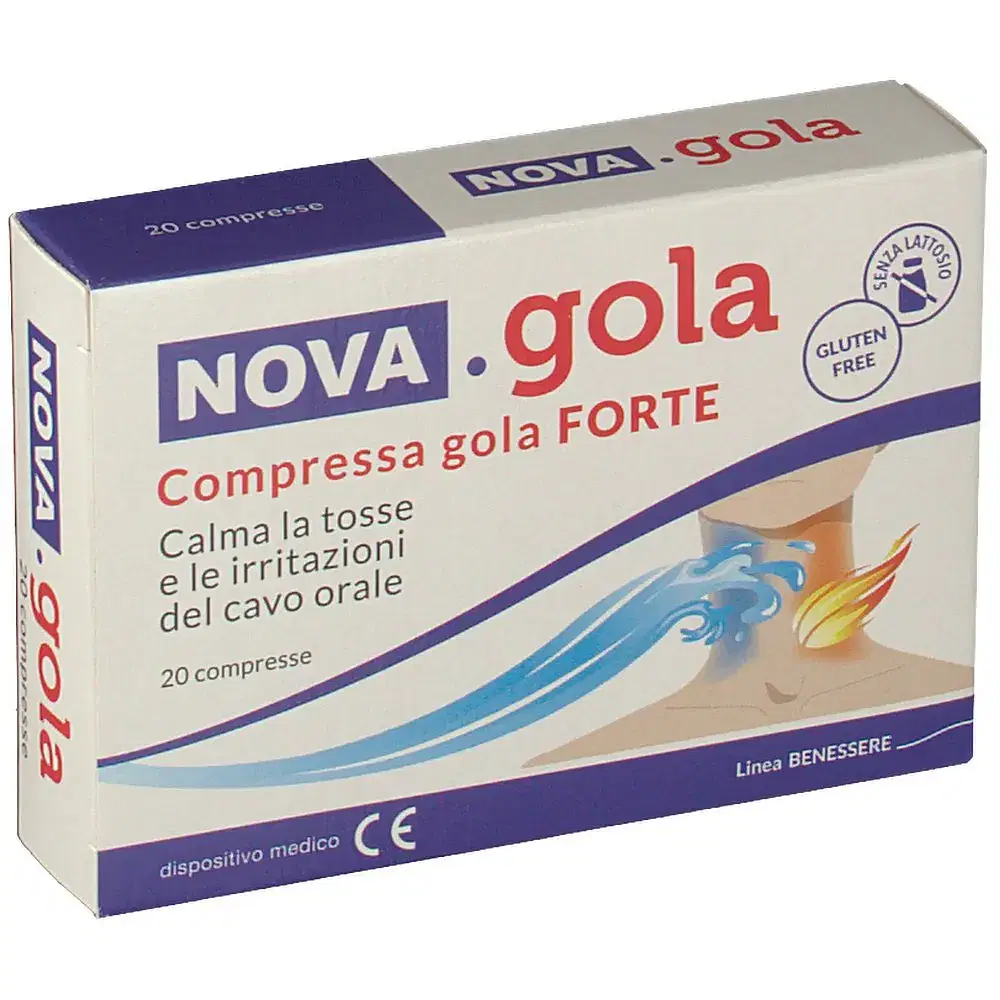 Nova Gola Compressa Gola Forte 20 Compresse