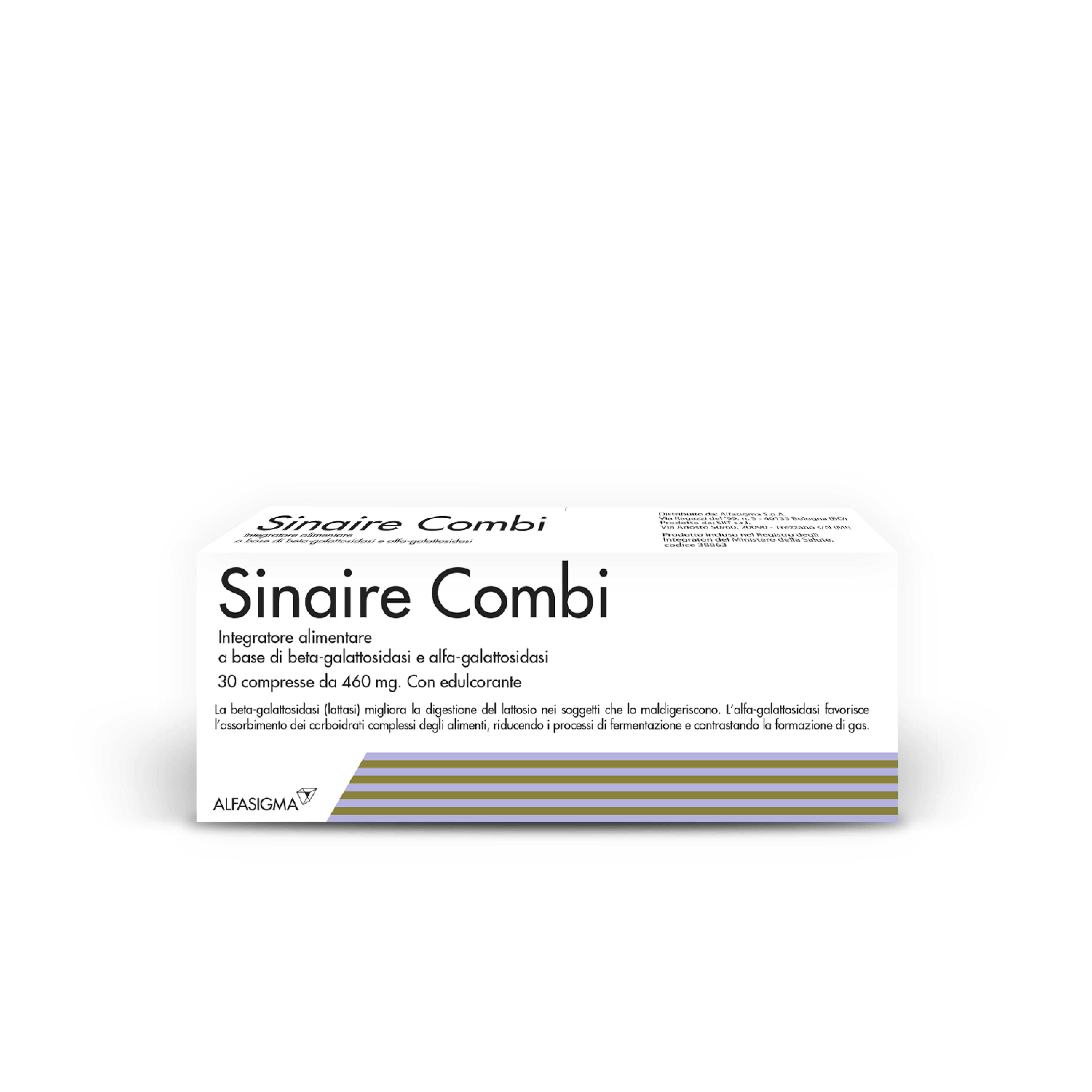 Integratore Sinaire Combi per lattosio e gas, 30 compresse