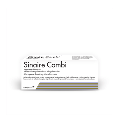 Integratore Sinaire Combi per lattosio e gas, 30 compresse