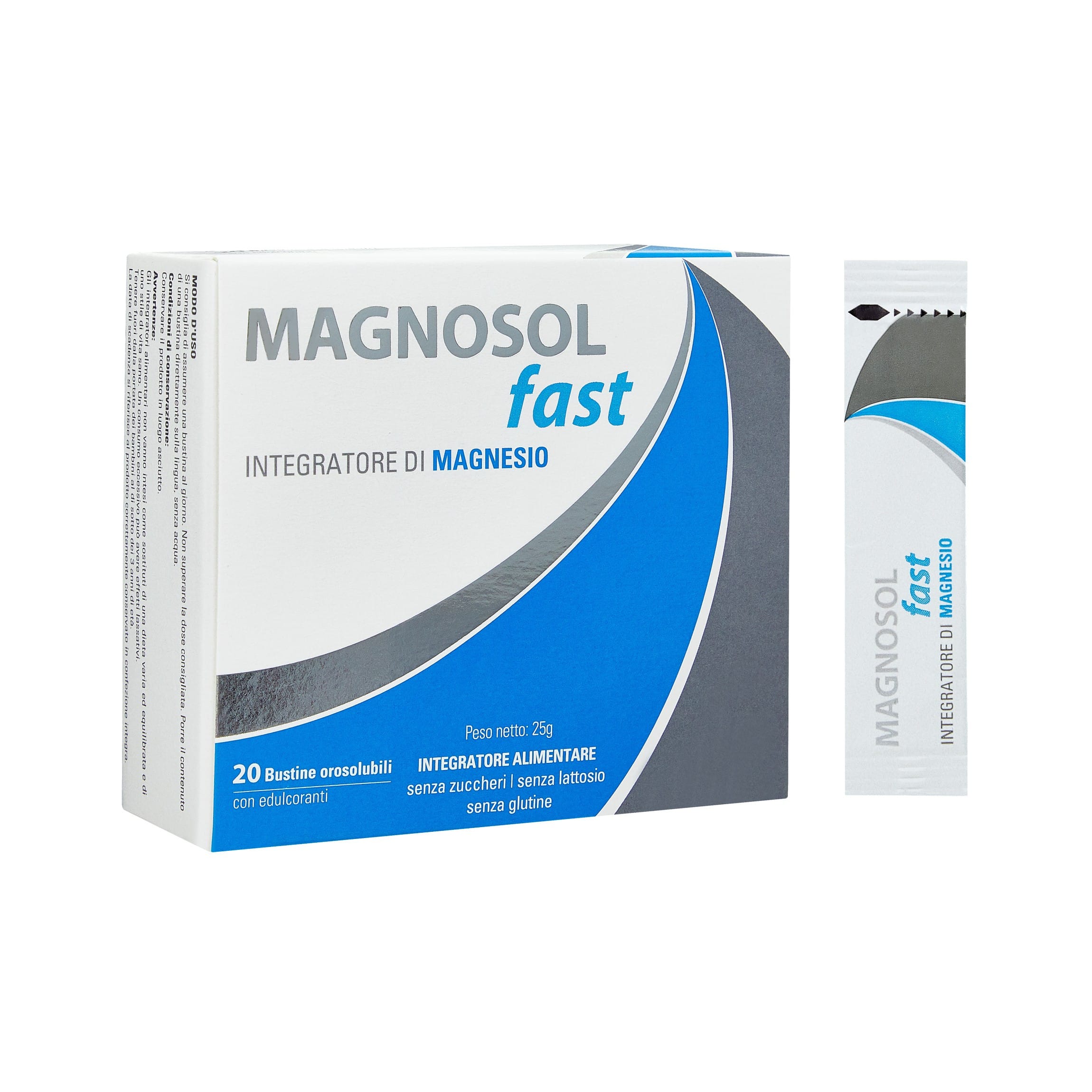 Integratore Magnosol Fast al magnesio, 20 bustine orosolubili