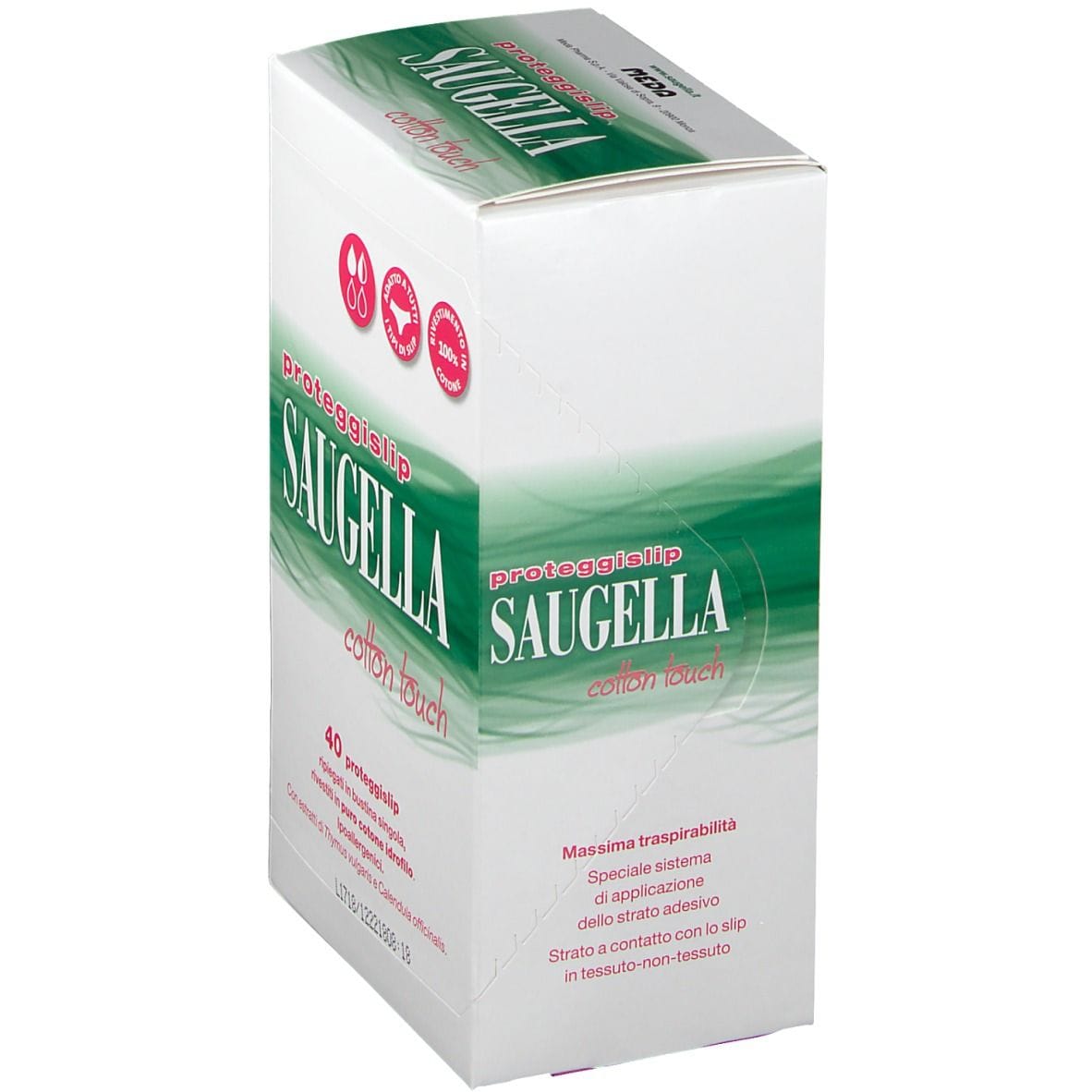 Proteggislip Saugella Cotton Touch in puro cotone, 40 pezzi