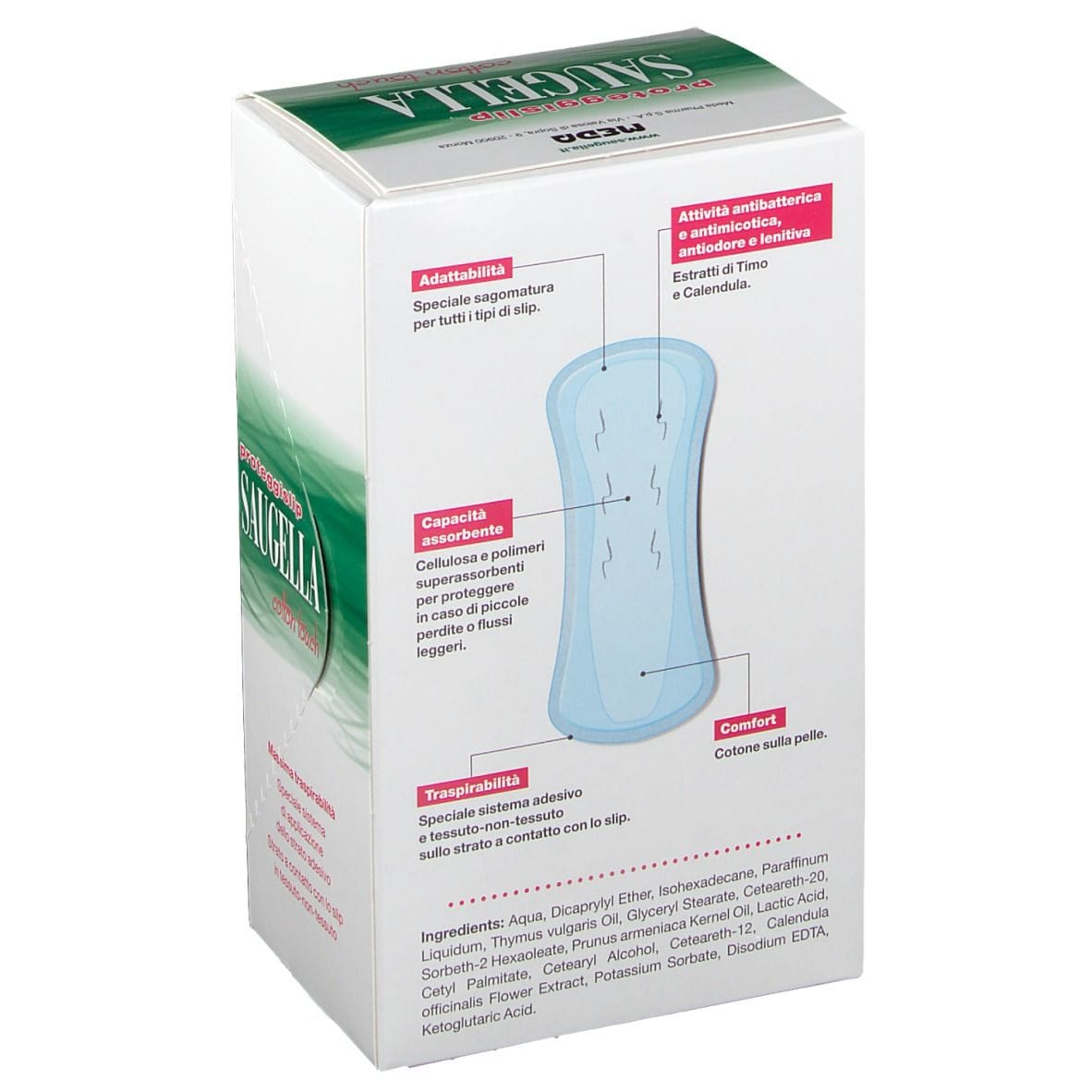 Proteggislip Saugella Cotton Touch in puro cotone, 40 pezzi