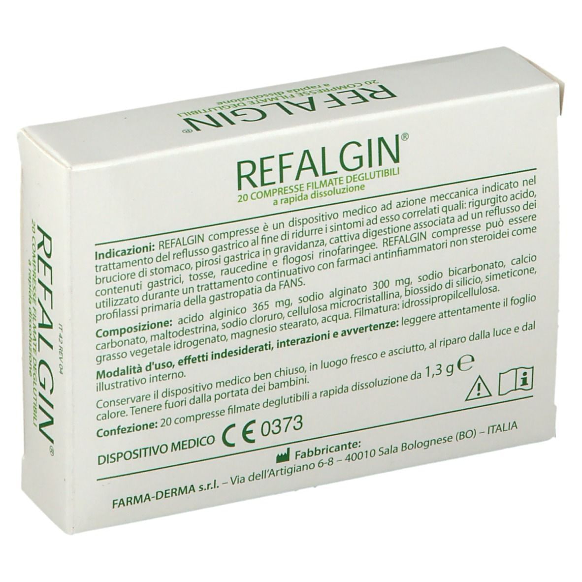 REFALGIN 20 COMPRESSE FILMATE DEGLUTIBILI