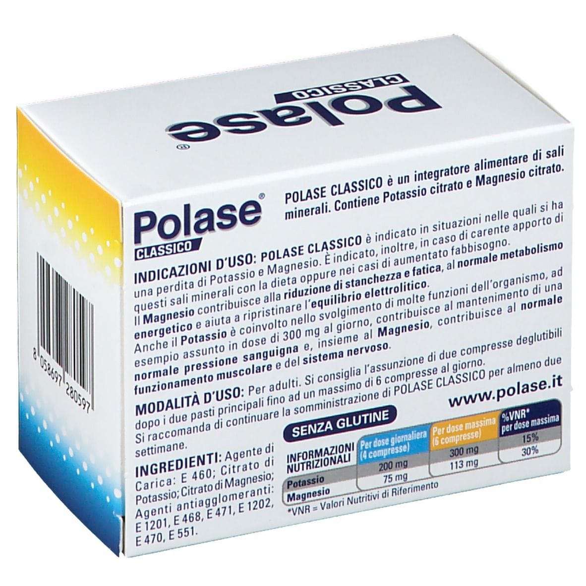 POLASE 60 COMPRESSE SENZA ZUCCHERO