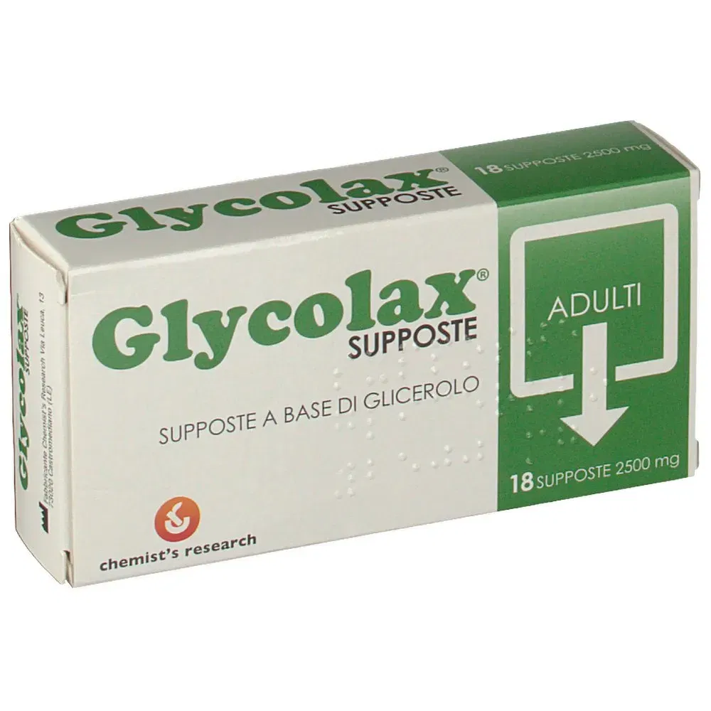 Glycolax 18 supposte al glicerolo 2500mg per il transito