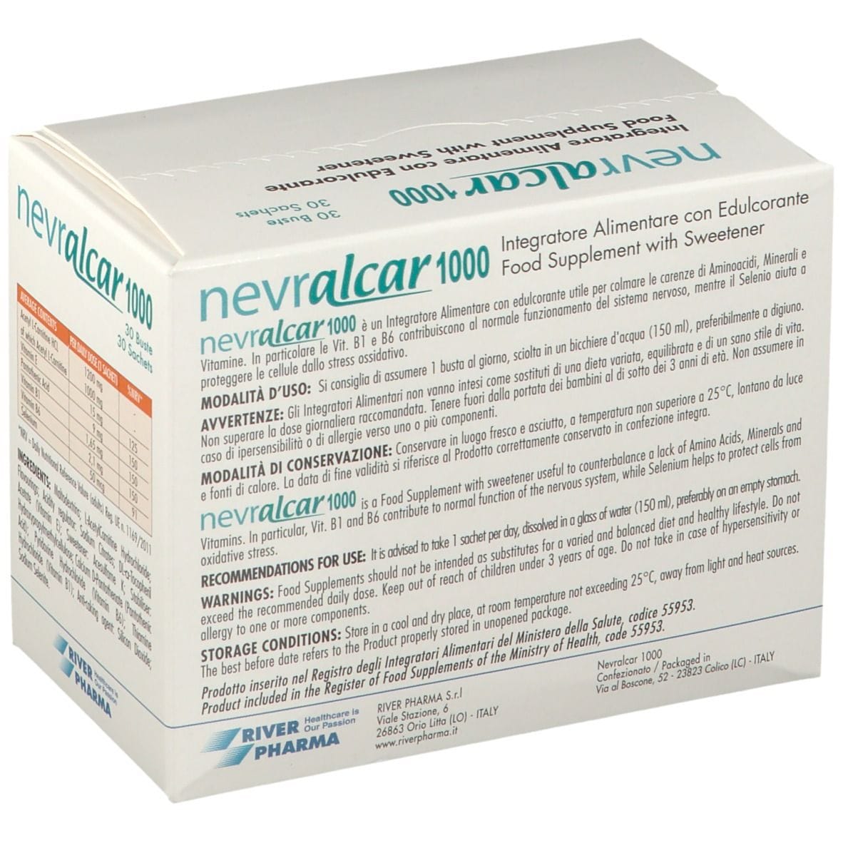 NEVRALCAR 1000 30 BUSTINE