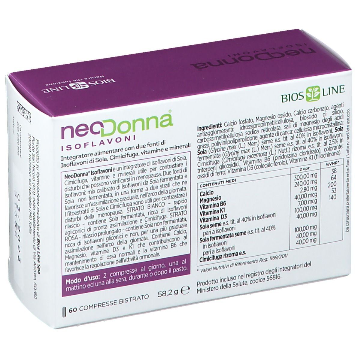 BIOSLINE NEODONNA ISOFLAVONI 60 COMPRESSE