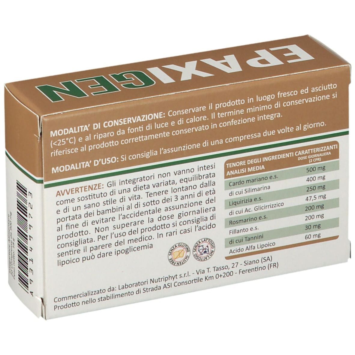 Integratore Epaxigen per fegato e digestione, 20 compresse
