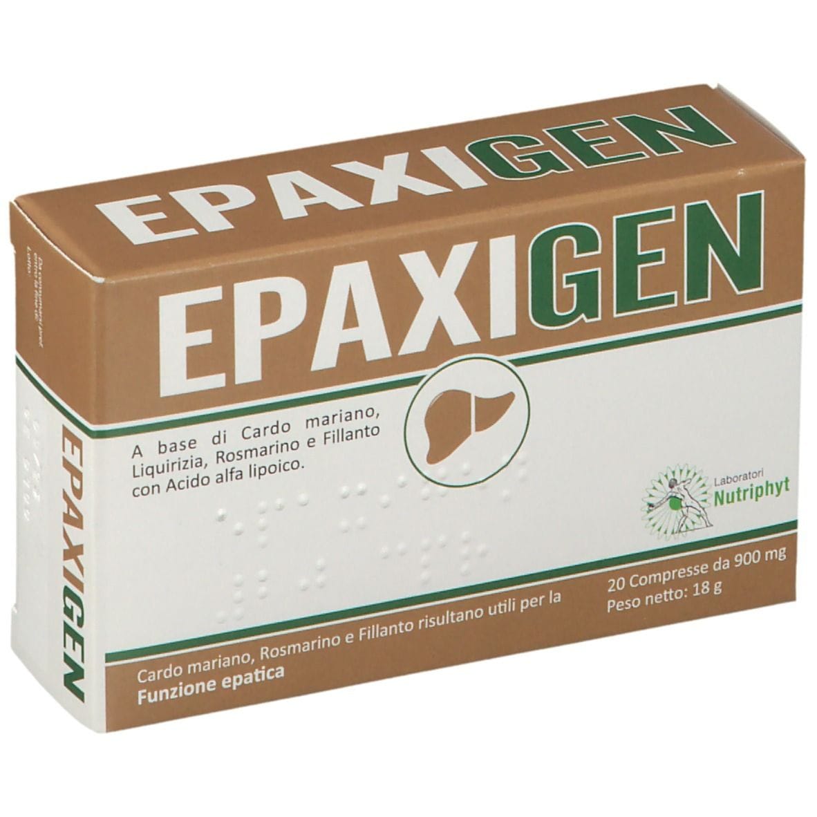 Integratore Epaxigen per fegato e digestione, 20 compresse