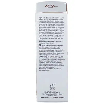 CANOVA DEPI SPF 50+ CREMA PROTEZIONE ALTA 50 ML CANOVA DEPI SPF 50+ CREMA PROTEZIONE ALTA 50 ML