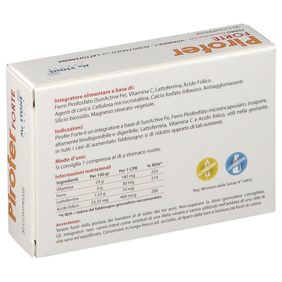 PIROFER FORTE 30 COMPRESSE DA 950 MG