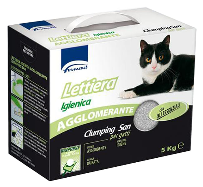 Lettiera agglomerante Clumping SAN per gatti, 5 kg