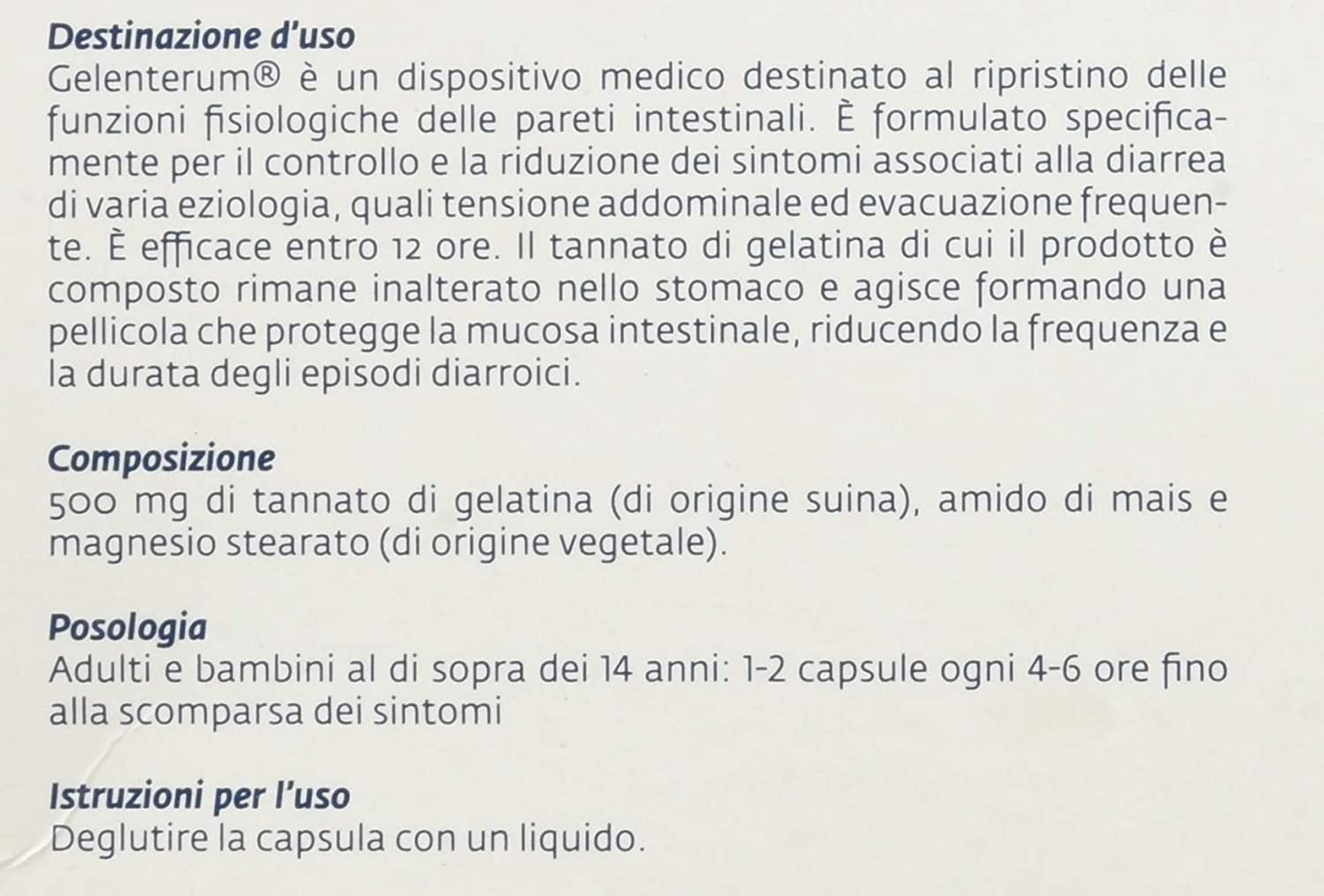 GELENTERUM 15CPS ADULTI 500MG TANNATO DI GELATINA