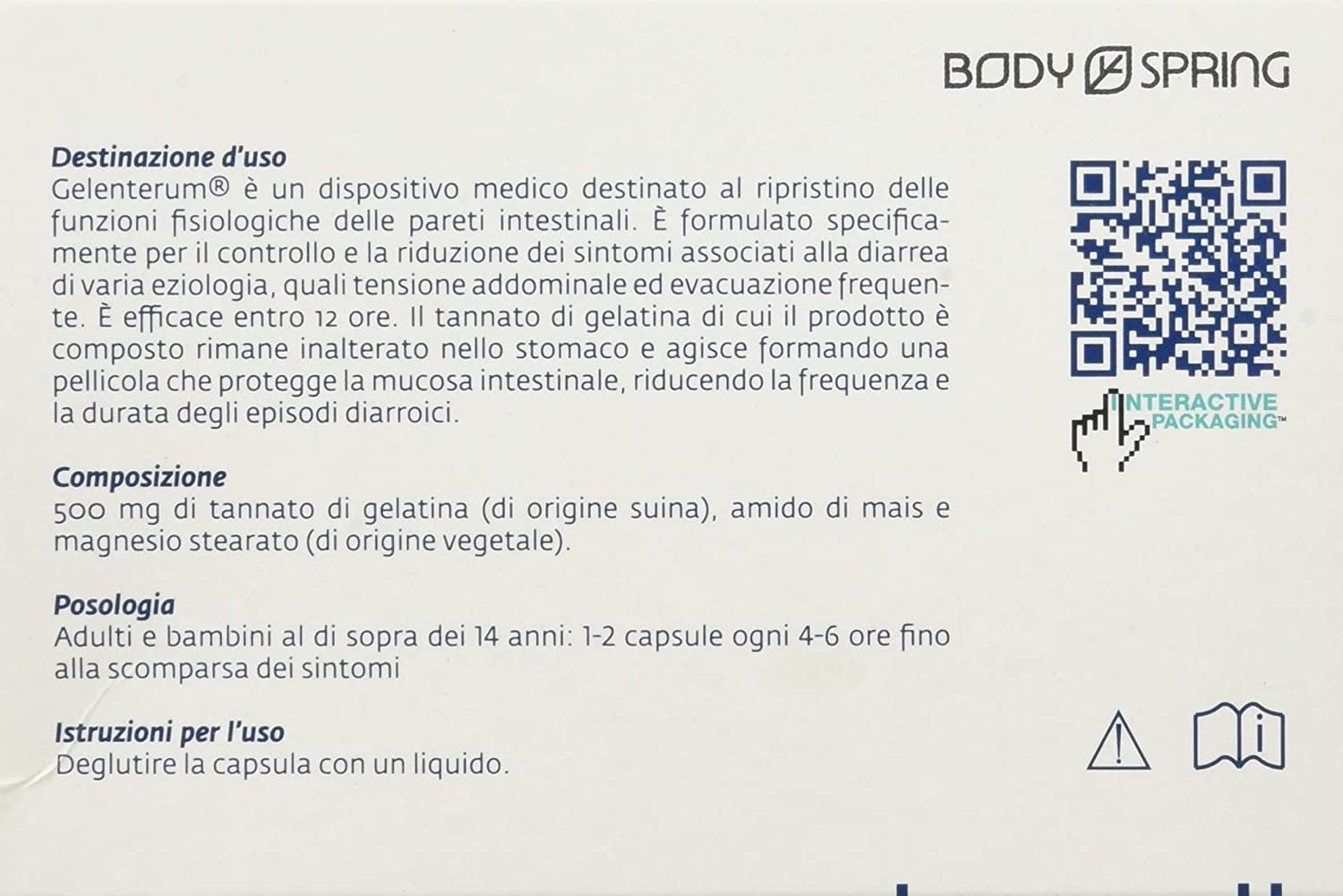 GELENTERUM 15CPS ADULTI 500MG TANNATO DI GELATINA